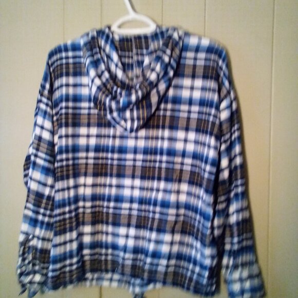 Concepts Sports Notre Dame Flannel Shirt Women S Hood Pocket Long Sleeve Plaid - Picture 11 of 15